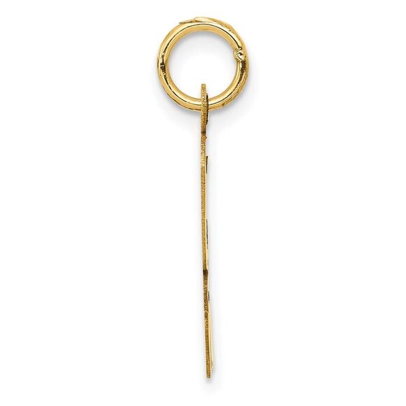 14k Yellow Gold Madison Collection LG Classic Script Initial K Pendant - Picture 2 of 5